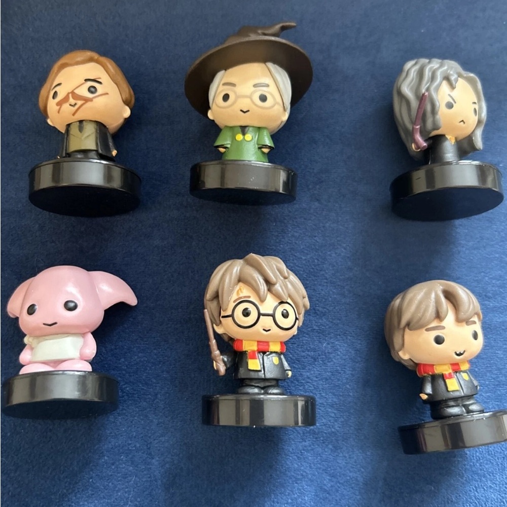 Harry Potter Stampers Mini Figures Set - Stamp Wizard Bellatrix Dobby Neville
